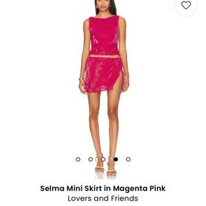 Brand New Lovers + Friends Matching Sequin Hot Pink Set